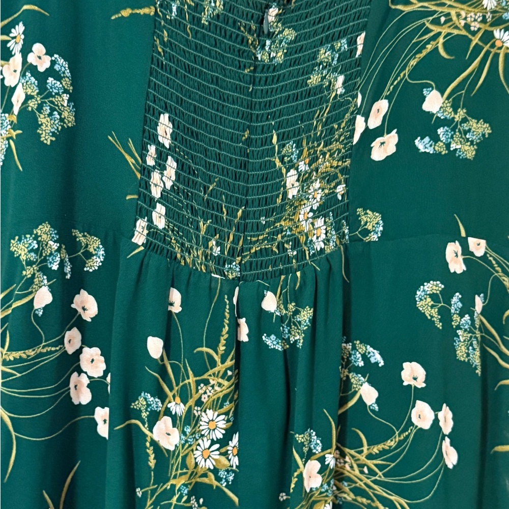 Reformation Green Floral Midi Dress - Picture 7 of 9